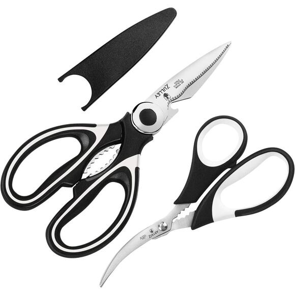 2x Kitchen Shears Scissors HEAVY DUTY Stainless Steel Meat Chicken Cutting Tool - Picture 2 of 12